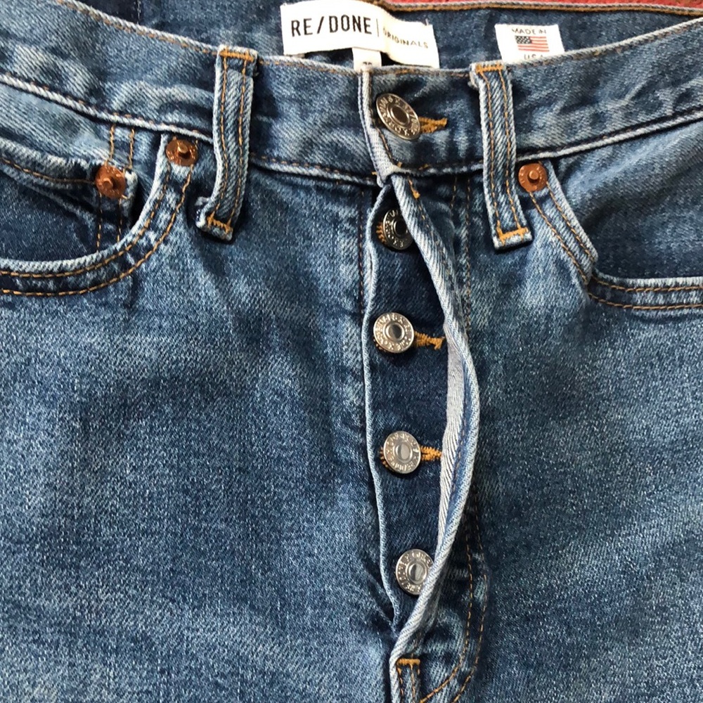 COPY - RE/DONE High Rise Ankle Crop Jeans - Picture 5 of 15